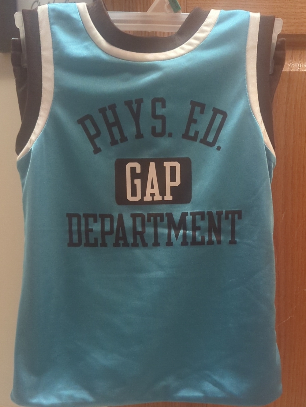 GAP Turquoise Athletic Tank with Navy and White Trim